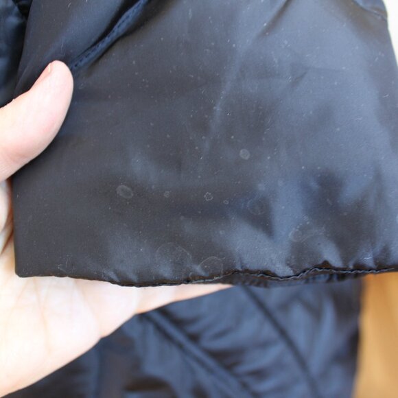 Kenneth Cole Reaction Women's Quilted Puffer Down Hooded Coat Jacket M Black - Picture 5 of 7